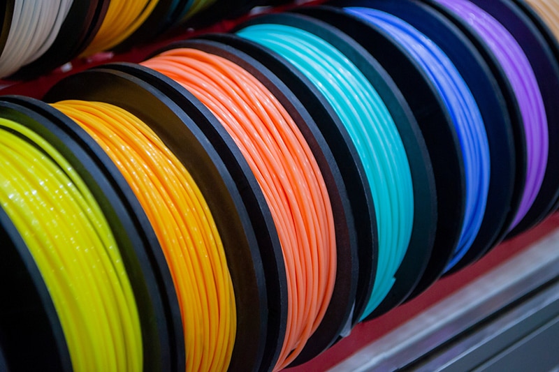 3D-Druck, 3D-Drucker Filament mit verschiedenen Farben